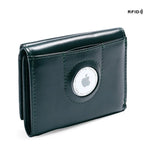 AirTag Wallet Oil Leather RFID Tri-fold Wallet Suitable for Men Women with Coin Pocket Luxury Purse Card Holder without AirTag