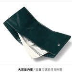 AirTag Wallet Oil Leather RFID Tri-fold Wallet Suitable for Men Women with Coin Pocket Luxury Purse Card Holder without AirTag