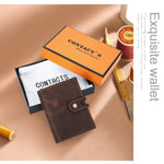 Luxury Brand Airtag Wallet Men Leather RFID Aluminum Card Holder Zipper Slim Purses Anti-lost ID Credit Card Folding wallets