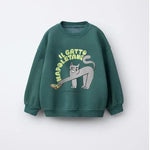 New Cartoon Sweatshirts For Boys Girls Loose Casual Long-sleeved Tops Spring Autumn Wear Fashion Simple Versatile Pullovers