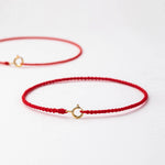 Handmade Red String Bracelet With Gold Plated Clasp Red String of Fate Bracelet For Men Women Unisex Protection and Good Luck