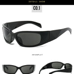 Retro Y2K Sports Sunglasses For Men Women Punk Fashion Trend Luxury Brand Design Punk Outdoor Cycling Goggles Eyeglasses UV400