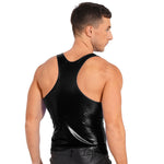 Shiny Metallic Tank Tops Men Sport Fitness Bodybuilding Tanks Fashion Mens Gym Vest Tops Sleeveless T-Shirt Singlet Undershirts