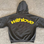 Autumn New 'With Love' Letter Graphic Printed Hoodie Men & Women Pullover Hooded Long Sleeve Sweatshirt Loose Casual Streetwear