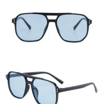 Vintage Men Women Big Sunglasses Men Square Shades Brand Designer Unisex Sun Glasses Black Lense Male Female Sunglasses UV400