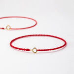 Handmade Red String Bracelet With Gold Plated Clasp Red String of Fate Bracelet For Men Women Unisex Protection and Good Luck