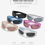 Retro Y2K Sports Sunglasses For Men Women Punk Fashion Trend Luxury Brand Design Punk Outdoor Cycling Goggles Eyeglasses UV400