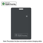 Airtag Card Wallet Tracker Thin 1.6mm, Rechargeable Air Tag Compatible with Find My (iOS Only), Item Finder Locator for Luggage