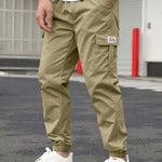 Men's Cargo Pants Sweatpants Outdoor Bunched Long Trousers  Casual Autumn Multi-Pocket Durable Workwear Male Trousers