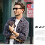 Luxury Brand Airtag Wallet Men Leather RFID Aluminum Card Holder Zipper Slim Purses Anti-lost ID Credit Card Folding wallets