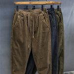 Men's Loose Fit Corduroy Cargo Pants Casual Trousers Workwear Long Trousers Harajuku Sle Youthful Vitali All Seasons