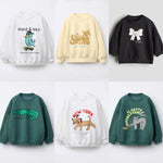 New Cartoon Sweatshirts For Boys Girls Loose Casual Long-sleeved Tops Spring Autumn Wear Fashion Simple Versatile Pullovers
