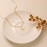 A-Z Initial Necklace 18K Gold Plated Necklace Cute Letter Stainless Steel Necklace for Women