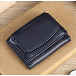 AirTag Wallet Oil Leather RFID Tri-fold Wallet Suitable for Men Women with Coin Pocket Luxury Purse Card Holder without AirTag