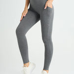 New High Waist Women's Leggings Stretch Yoga Pants Tights With Pockets Push Up Fitness Running Sportswear Solid Color Pants