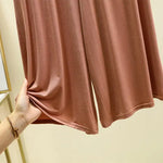 Modal Plus Size Capri Pants Women's Summer Loose Fit Wide Leg Elastic Waist Casual Lounge Shorts