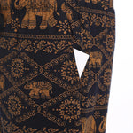 Mens Allover Stylish Print Harem Pants Capri Pants Elastic Waistband Pockets Hippie Pants Boho Style Trousers Beach Costume