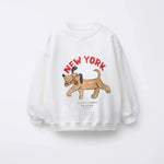 New Cartoon Sweatshirts For Boys Girls Loose Casual Long-sleeved Tops Spring Autumn Wear Fashion Simple Versatile Pullovers