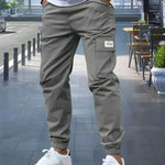 Men's Cargo Pants Sweatpants Outdoor Bunched Long Trousers  Casual Autumn Multi-Pocket Durable Workwear Male Trousers