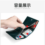 AirTag Wallet Oil Leather RFID Tri-fold Wallet Suitable for Men Women with Coin Pocket Luxury Purse Card Holder without AirTag