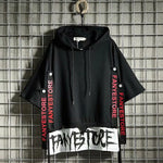 Autumn  Men's Casual Hoodie Sweatshirt Techwear Hip Hop Harajuku Style with Ribbons Patchwork Japanese Streetwear Darkwear