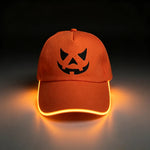 Halloween LED Light Up Baseball Hat Flashing Glow Rave Party Cap Luminous Hat for Women Men Hip-hop Club Festival Supplies