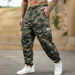 [Trendy Camo Cargo Pants] Camo Cargo Pants - Men's Trendy Casual Regular Fit Trousers With Side Pocket For Outdoor Activities