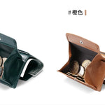 AirTag Wallet Oil Leather RFID Tri-fold Wallet Suitable for Men Women with Coin Pocket Luxury Purse Card Holder without AirTag