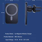30W Magnetic Car Wireless Charger For iPhone 15 14 13 12 Pro Max Mini Macsafe Car Phone Holder Stand Mount Fast Charging Station