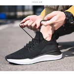 Sneakers for Men 2025 New Flying Woven Men's Casual Shoes Korean Style Trendy Fashion Sports Shoes Men Sneakers
