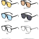 Vintage Men Women Big Sunglasses Men Square Shades Brand Designer Unisex Sun Glasses Black Lense Male Female Sunglasses UV400