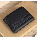 AirTag Wallet Oil Leather RFID Tri-fold Wallet Suitable for Men Women with Coin Pocket Luxury Purse Card Holder without AirTag