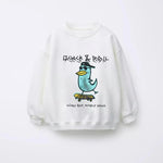 New Cartoon Sweatshirts For Boys Girls Loose Casual Long-sleeved Tops Spring Autumn Wear Fashion Simple Versatile Pullovers