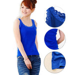 Tank Tops Women Summer O-neck Lace Suspender Camisole Solid Color Female U-shaped Low Cut Vest 2024 Sleeveless
