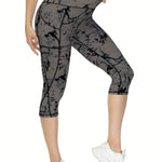 Capri Leggings for Women High Waisted Yoga Pants with Pockets Soft Black for Running Workout