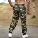[Trendy Camo Cargo Pants] Camo Cargo Pants - Men's Trendy Casual Regular Fit Trousers With Side Pocket For Outdoor Activities