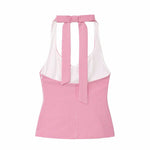 Women Summer Halter Tank Tops Women New Fashion Sweet Strapless Bow Elegant Street Casual Backless Female Top Clothing