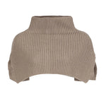 Autumn and Winter Design Sense, High Neck, Split Woolen Shawl, Fashionable Atmosphere, Women's Retro Scarf