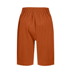 Womens Capris Cotton Linen Pants Drawstring Elastic Waist Pants Casual Cropped Trousers Daily Breeches Five Half Pants Pantalone