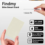 Airtag Card Wallet Tracker Thin 1.6mm, Rechargeable Air Tag Compatible with Find My (iOS Only), Item Finder Locator for Luggage