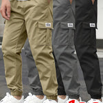 Men's Cargo Pants Sweatpants Outdoor Bunched Long Trousers  Casual Autumn Multi-Pocket Durable Workwear Male Trousers