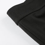 Black Capris Slight Flare Pants Women Y2k Clothes Slim Fit Trousers Pantalones De Mujer Zipper Roupa Feminino Streetwear