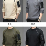 Men's Sweatshirs Spring Fall Long-sleeved T-shirt Top Loose Trend Round Neck Bottoming Shirt Lightweight Casual Sports