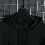 Autumn  Men's Casual Hoodie Sweatshirt Techwear Hip Hop Harajuku Style with Ribbons Patchwork Japanese Streetwear Darkwear