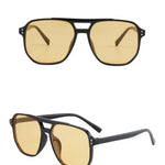 Vintage Men Women Big Sunglasses Men Square Shades Brand Designer Unisex Sun Glasses Black Lense Male Female Sunglasses UV400