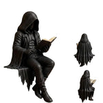 Halloween  Aesthetic Spooky Statue Figurine Bookshelf Decor Goth Fantasy Art Mystery Man Decor for Table Centerpiece Shelf