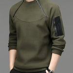 Men's Sweatshirs Spring Fall Long-sleeved T-shirt Top Loose Trend Round Neck Bottoming Shirt Lightweight Casual Sports