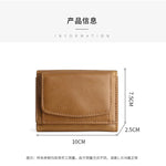 AirTag Wallet Oil Leather RFID Tri-fold Wallet Suitable for Men Women with Coin Pocket Luxury Purse Card Holder without AirTag