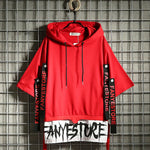 Autumn  Men's Casual Hoodie Sweatshirt Techwear Hip Hop Harajuku Style with Ribbons Patchwork Japanese Streetwear Darkwear