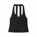 Women Summer Halter Tank Tops Women New Fashion Sweet Strapless Bow Elegant Street Casual Backless Female Top Clothing
